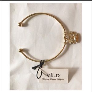 Victoria Leland Crystal Crown Charm Bracelet